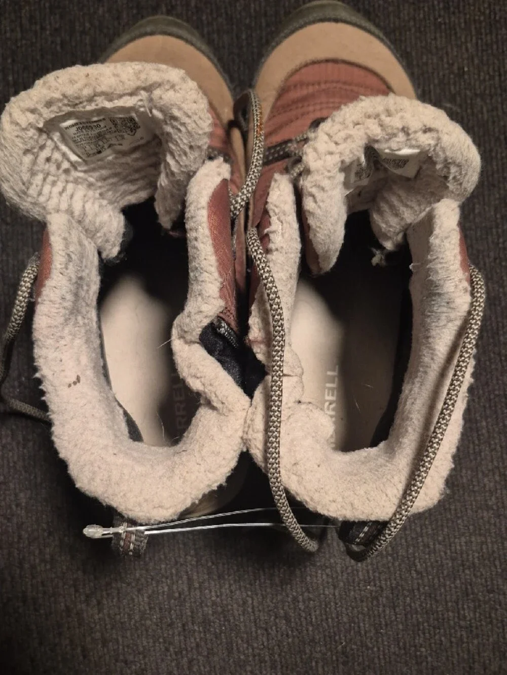 Merrell Women's Pink Tan Insulated Winter Lace-Up Boots
